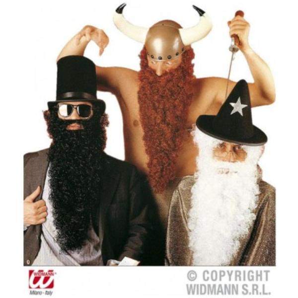 זקן מתולתל בצבע שחור