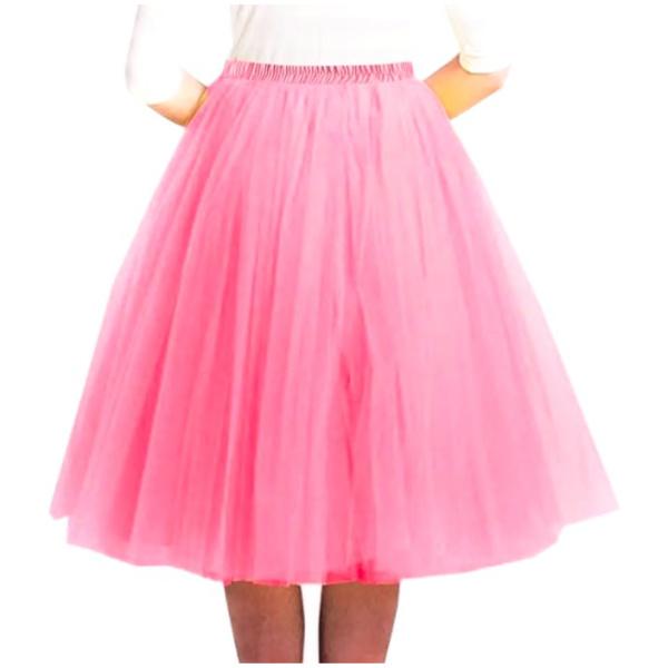 חצאית מלמלה ורודה | חצאית טוטו | 70 ס"מ