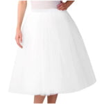חצאית מלמלה לבנה | חצאית טוטו | 70 ס"מ