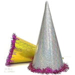 כובע ליצן גדול במגוון צבעים