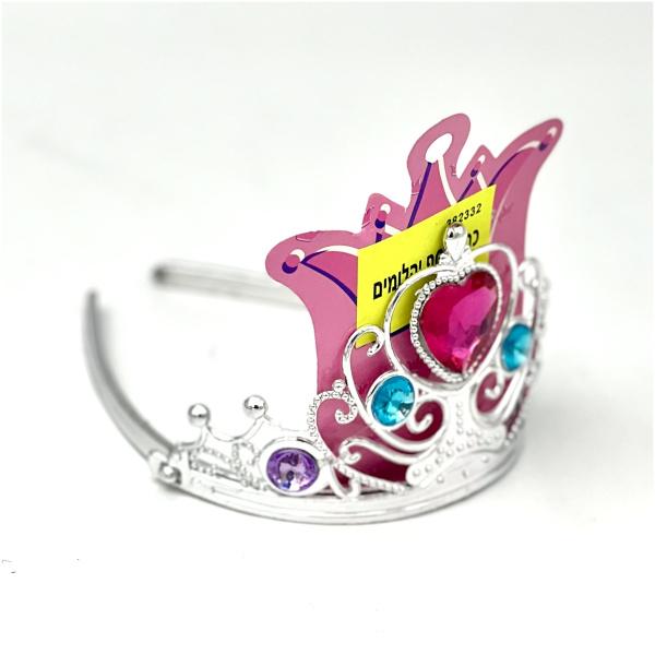 כתר יהלומים לב | ורוד