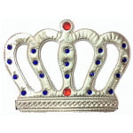 כתר מלך מעוצב מבד בצבע כסף