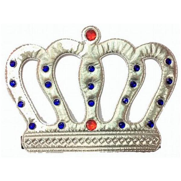 כתר מלך מעוצב מבד בצבע כסף