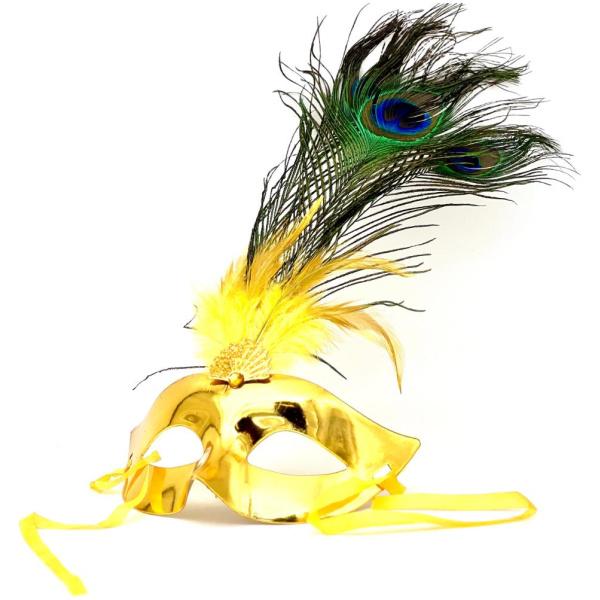 מסכת זהב עם נוצות