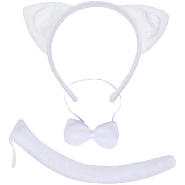 סט חתול פרווה | לבן | 3 יחידות