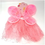 תלבושת פרפר | דגם כוכבים | לבן ורוד