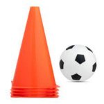 מארז 4 קונוסים + כדור כדורגל מגומי
