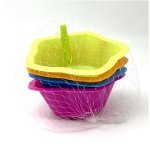 מארז 4 קערות רב פעמיות עם קשית | פלסטיק