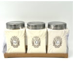 סט קופסאות תה קפה סוכר מתכת