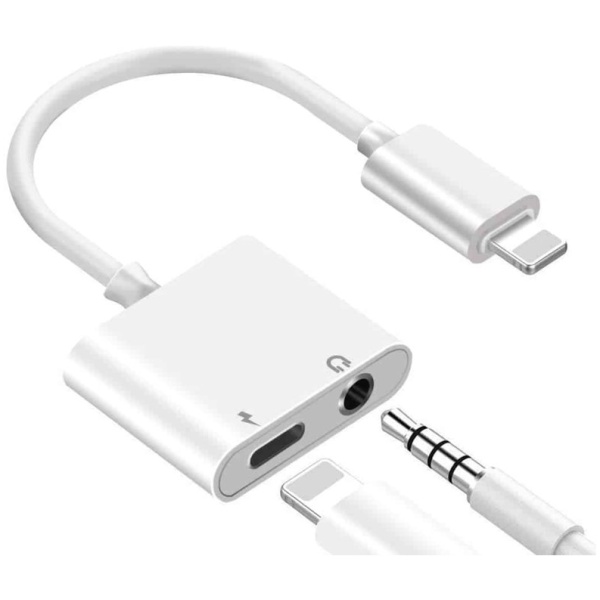 מתאם Lightning ל-Aux כולל טעינה לאייפון קומפקטי