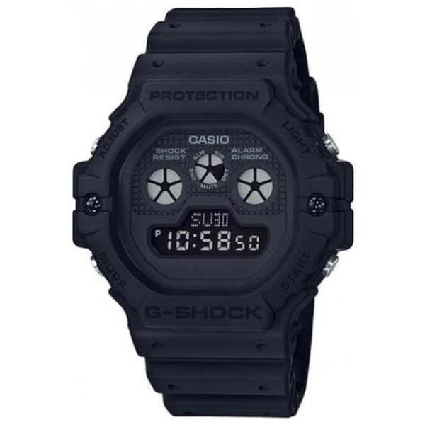 שעון יד דיגיטלי לגברים רצועת סיליקון | Casio G-Shock DW-5900BB-1DR | שחור