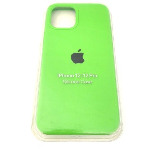 מגן סיליקון לאייפון 12 פרו עם לוגו - ירוק
