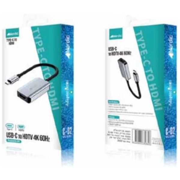 מתאם NORDIC - TYPE-C TO HDMI