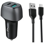 מטען מהיר לרכב 2 יציאות 18+20W + כבל Micro Usb מבית MIRACASE