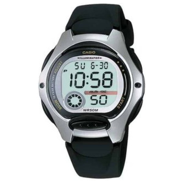 שעון יד דיגיטלי עם רצועת שרף Casio LW-200-1VDF - צבע שחור