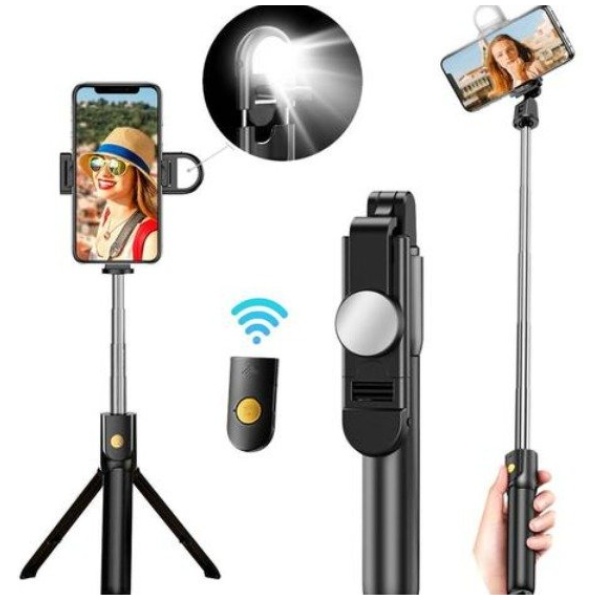 מוט סלפי חצובה עם שלט אלחוטי K10