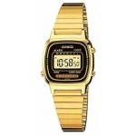 שעון יד דיגיטלי וינטג' עם רצועת Stainless Steel מוזהבת Casio LA670WGA-1DF