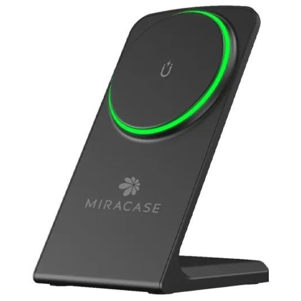 מטען אלחוטי MagSafe שחור בהספק 15W איכותי ועוצמתי Miracase MQIW540