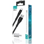 כבל טעינה ארוך וקשיח מסוג USB A TO USB-C באורך 3 מטר מבית Nordic