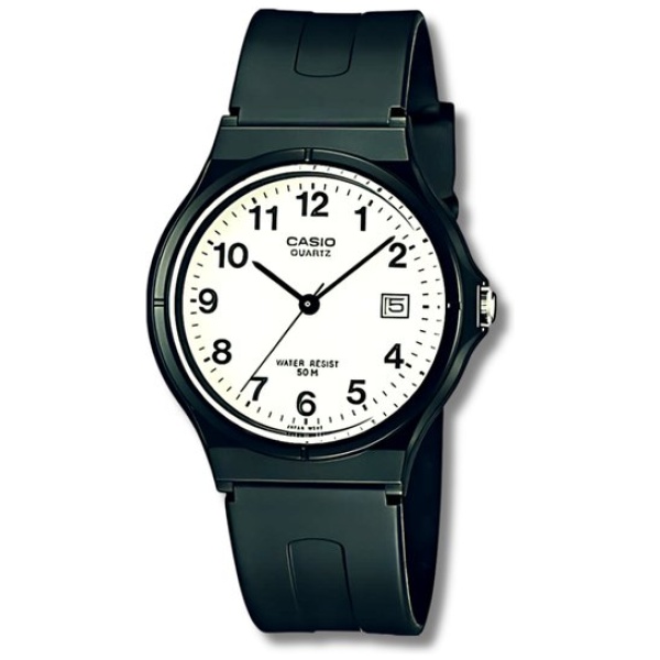 שעון יד אנלוגי יוניסקס רצועת שרף שחורה Casio MW-59-7BVDF