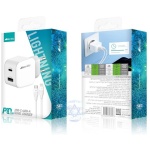 מטען בית מהיר לאייפון עם כבל  | Nordic 20W