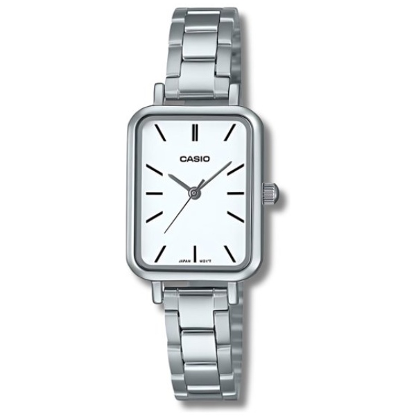 שעון יד אנלוגי לנשים עם רצועת Stainless Steel כסופה Casio LTP-V009D-7EUDF