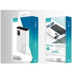 מטען נייד | Nordic 20,000mAh עם 3 יציאות וטעינה מהירה 22.5W | לבן