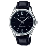 שעון יד אנלוגי עם רצועת עור | Casio MTP-V005L-1BUDF | שחור