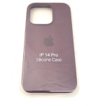 מגן סיליקון לאייפון 14 פרו עם לוגו - סגול