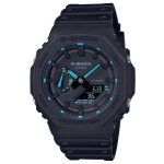שעון יד דיגיטלי ואנלוגי לגברים עם רצועת שרף Casio G-Shock GA-2100-1A2DR - צבע שח