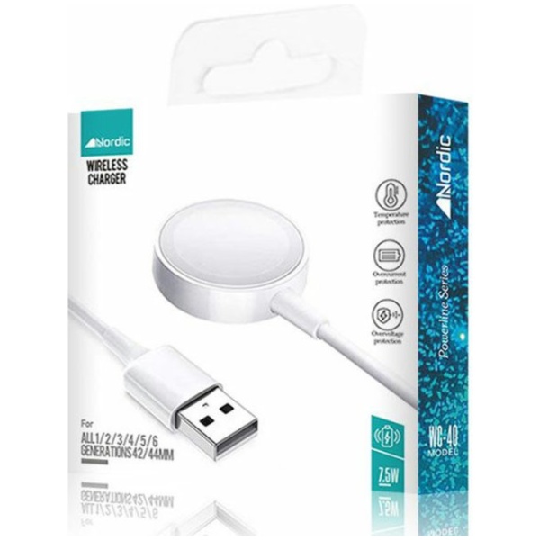 כבל USB לאפל ווטש מגנטי לטעינה באורך מטר - Nordic