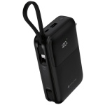 מיני מטען נייד מהיר | Miracase 10,000mAh טעינה מהירה 22.5W כבלים מובנים | שחור