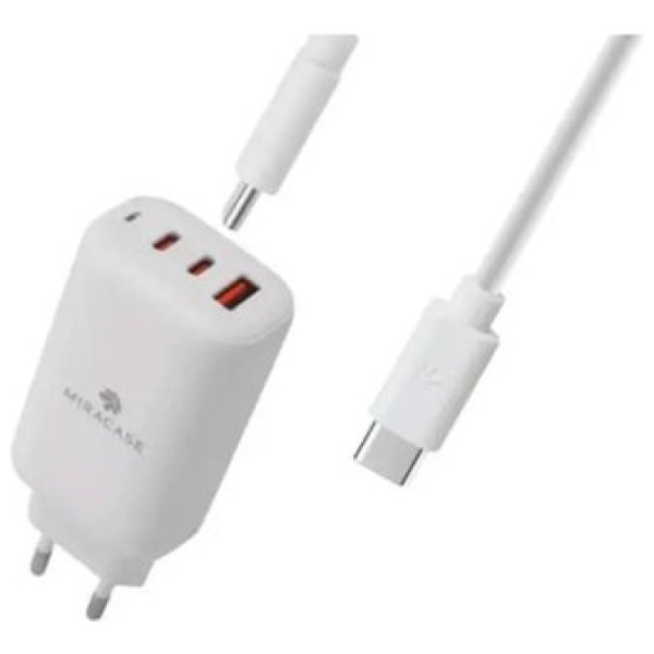 Miracase מטען קיר מהיר בצבע לבן  PD2 65W