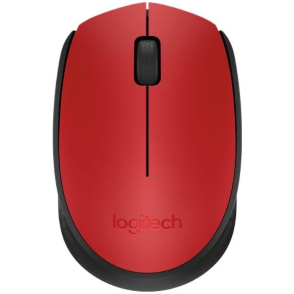 עכבר אלחוטי Logitech M171 - צבע אדום / שחור