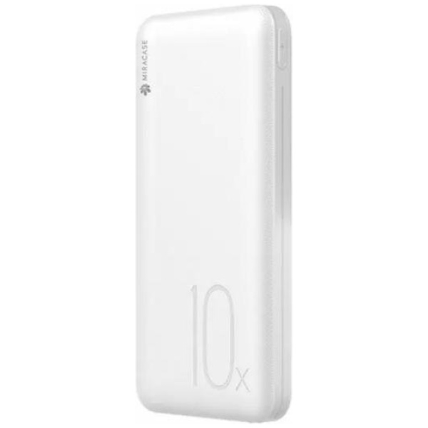 מטען נייד מהיר | MIRACASE 10,000mAh PD 22.5W | לבן