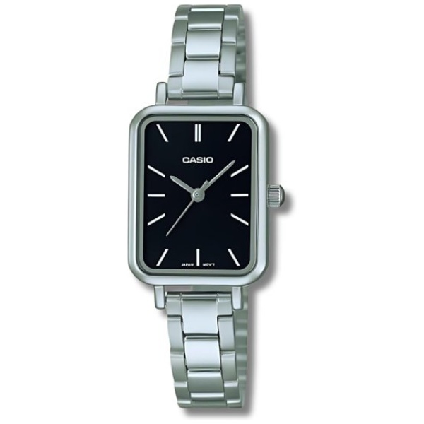 שעון יד אנלוגי לנשים עם רצועת Stainless Steel כסופה Casio LTP-V009D-1EUDF