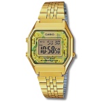 שעון יד דיגיטלי וינטג' עם רצועת Stainless Steel מוזהבת Casio LA680WGA-9CDF