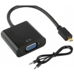 מתאם HDMI מיקרו ל-VGA + כבל Aux