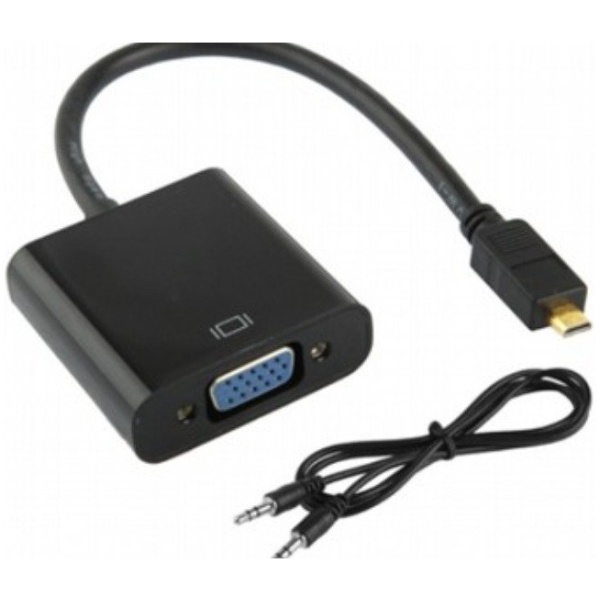 מתאם HDMI מיקרו ל-VGA + כבל Aux