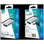 מפצל למחשב TYPE C ל HDMI + 2X USB + TYPE C C-06