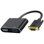 מפצל VGA זכר ל-HDMI נקבה וVGA נקבה