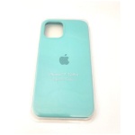 מגן סיליקון לאייפון 12 פרו עם לוגו - טורקיז