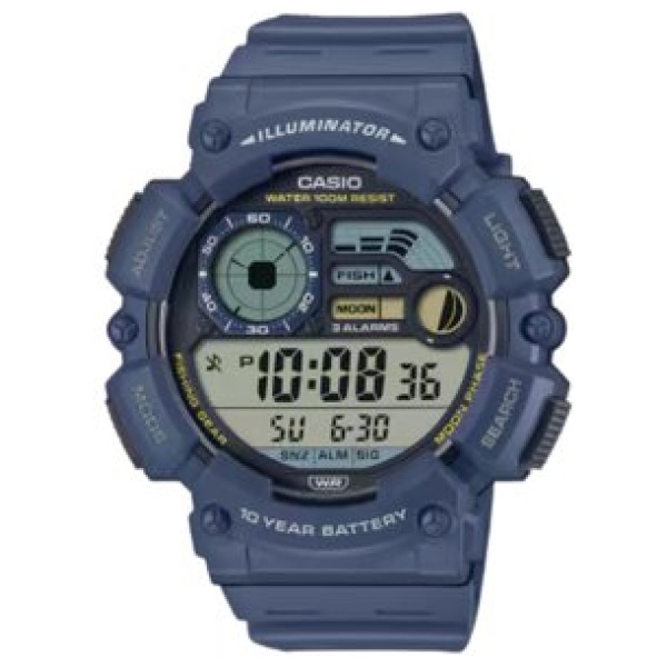 שעון יד דיגיטלי עם רצועת שרף Casio WS-1500H-2AVDF - צבע כחול